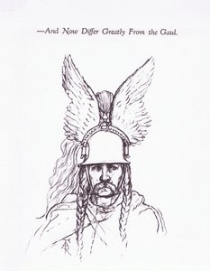 ガリア人の首長、1928年のローマの兵士のイラスト